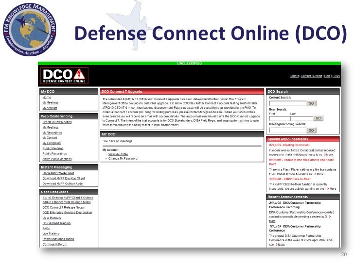 dco defense connect online